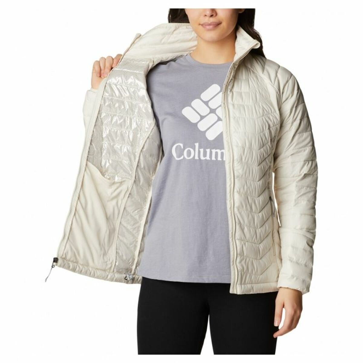 Women's Sports Jacket Columbia Powder Lite White