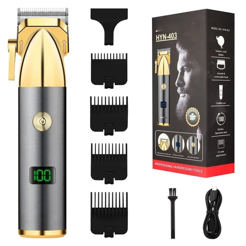 Professional Hair Clipper Wireless Rechargeable Hair Trimmer for Beard