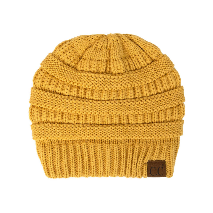 CC Beanie Popular Unisex Cable Knit Men Women Kids Skully Winter Hats