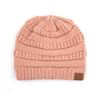 CC Beanie Popular Unisex Cable Knit Men Women Kids Skully Winter Hats