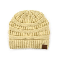 CC Beanie Popular Unisex Cable Knit Men Women Kids Skully Winter Hats