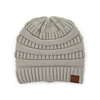 CC Beanie Popular Unisex Cable Knit Men Women Kids Skully Winter Hats