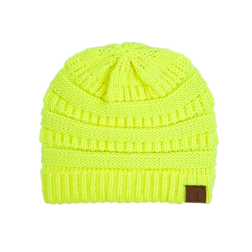 CC Beanie Popular Unisex Cable Knit Men Women Kids Skully Winter Hats