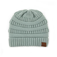 CC Beanie Popular Unisex Cable Knit Men Women Kids Skully Winter Hats