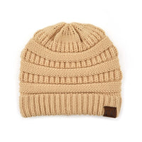 CC Beanie Popular Unisex Cable Knit Men Women Kids Skully Winter Hats