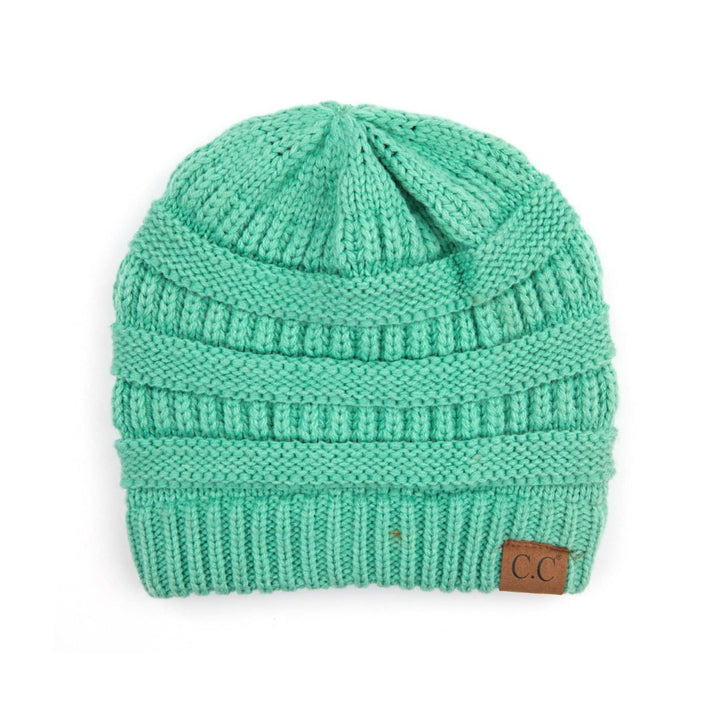 CC Beanie Popular Unisex Cable Knit Men Women Kids Skully Winter Hats