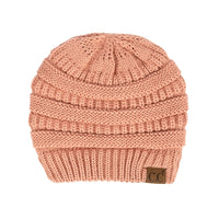 CC Beanie Popular Unisex Cable Knit Men Women Kids Skully Winter Hats