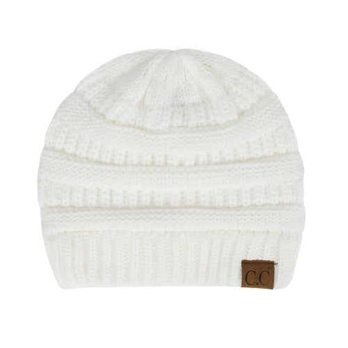 CC Beanie Popular Unisex Cable Knit Men Women Kids Skully Winter Hats