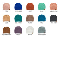 CC Beanie Popular Unisex Cable Knit Men Women Kids Skully Winter Hats