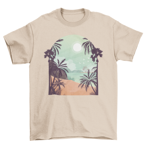 Exotic Beach T-shirt Design