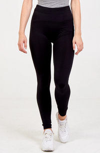 Black Seamless Fleece Lined Leggings