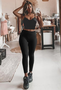 Black Seamless Fleece Lined Leggings