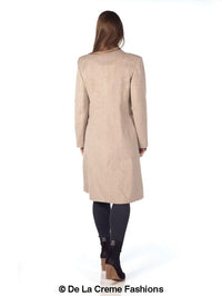 De La Creme - Women's Mohair Blend Longline Winter Coat