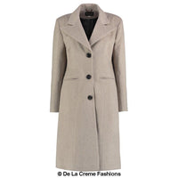 De La Creme - Women's Mohair Blend Longline Winter Coat