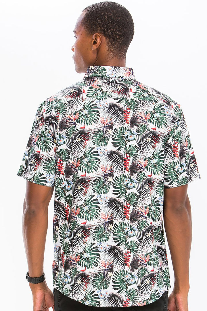 HAWAIIAN PRINT BUTTON DOWN SHIRT